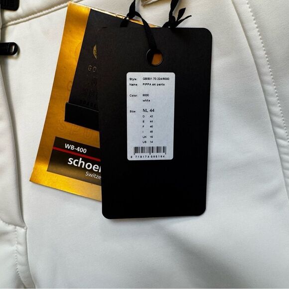 Goldbergh Pippa Ski Pants Waterproof White Black NWT US 14 - Picture 5 of 11
